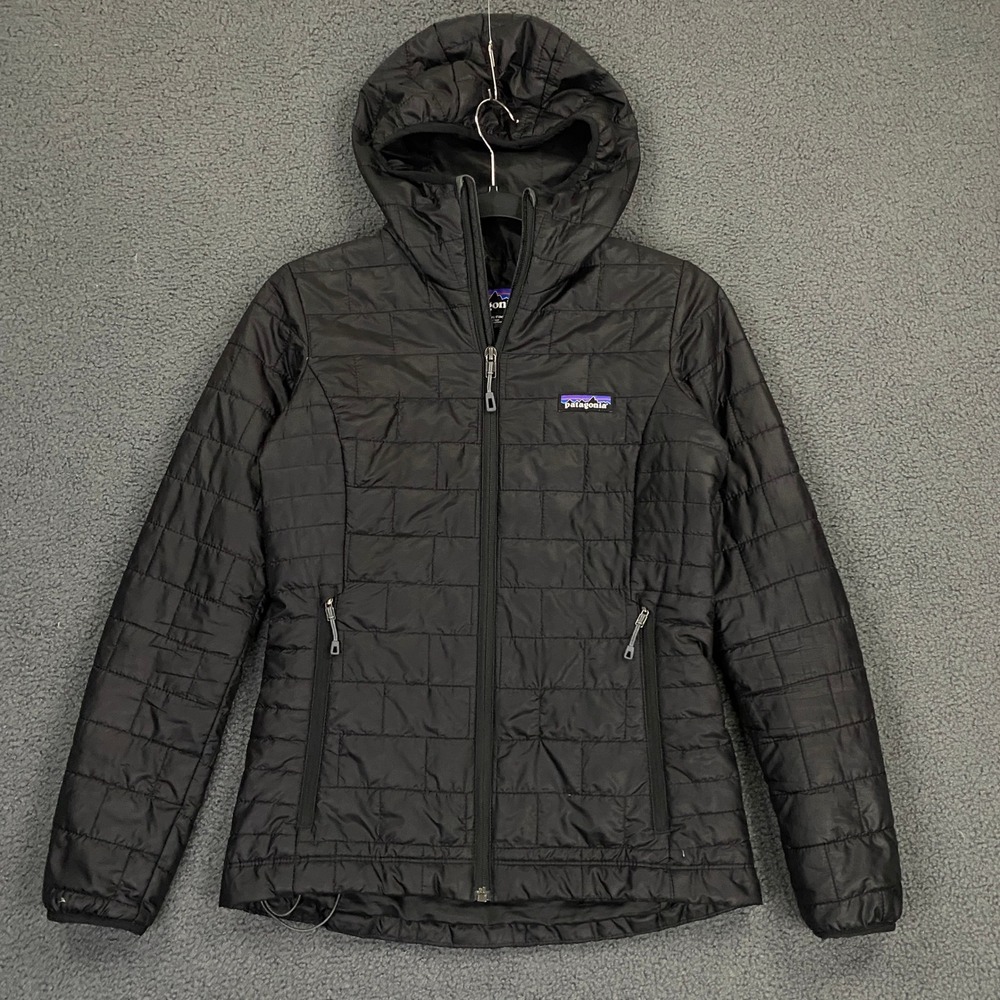 Patagonia Nano Puff Hoody Womens 2XS Black Insulated Puffer Jacket